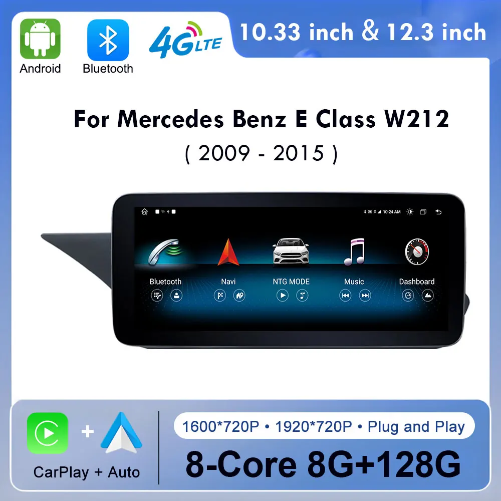 Wireless CarPlay For Mercedes Benz E Class W212 2009 - 2015 NTG 4.0/4.5 System Car Radio Multimedia Video Navigation GPS Android