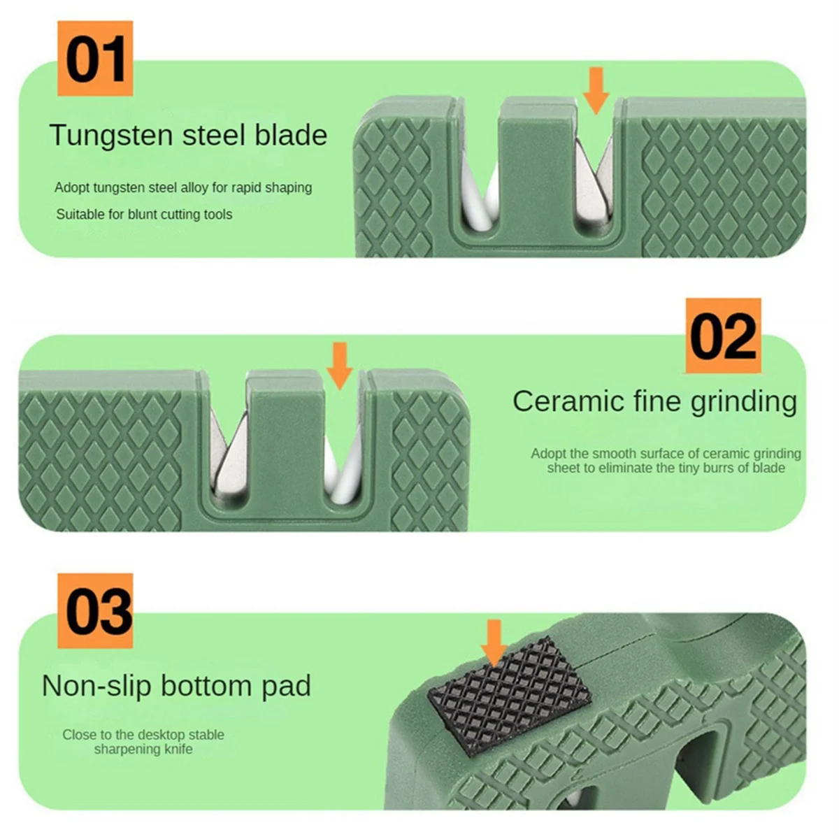 A-Knife Sharpener Pocket Ceramic Sharpen Diamond Tool Scissor Sharpen Gears Carbide Knife Whetstone Outdoor Multi Tools HOT
