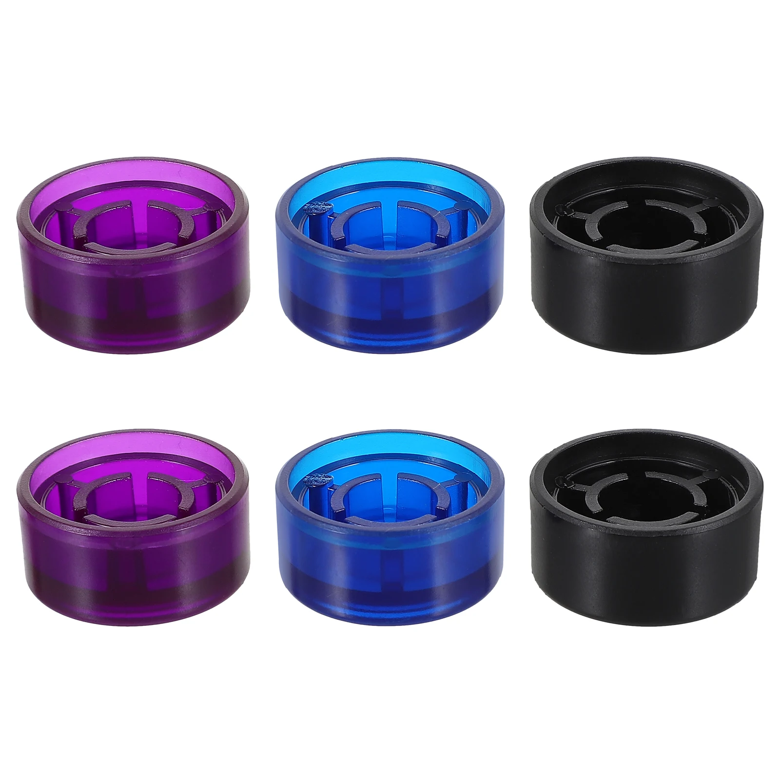 

6 Pcs Guitar Effect Pedal Switch Caps Plastic Topper Hats Accessories Transparent Practical Easy Install Small Size Durable