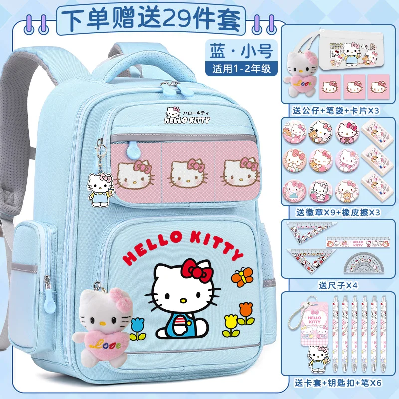 Sanrio New Hello Kitty studente zainetto resistente alle macchie Casual e leggero zaino simpatico cartone animato di grande capacità