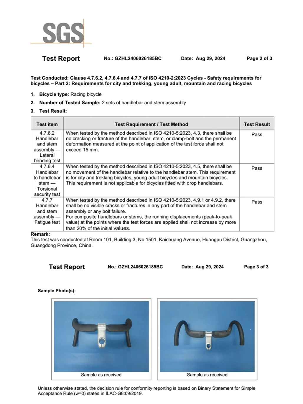 Bike Full internal wiring professional competition level competitive all Carbon fiber Road Bicycle Handle All internal cables