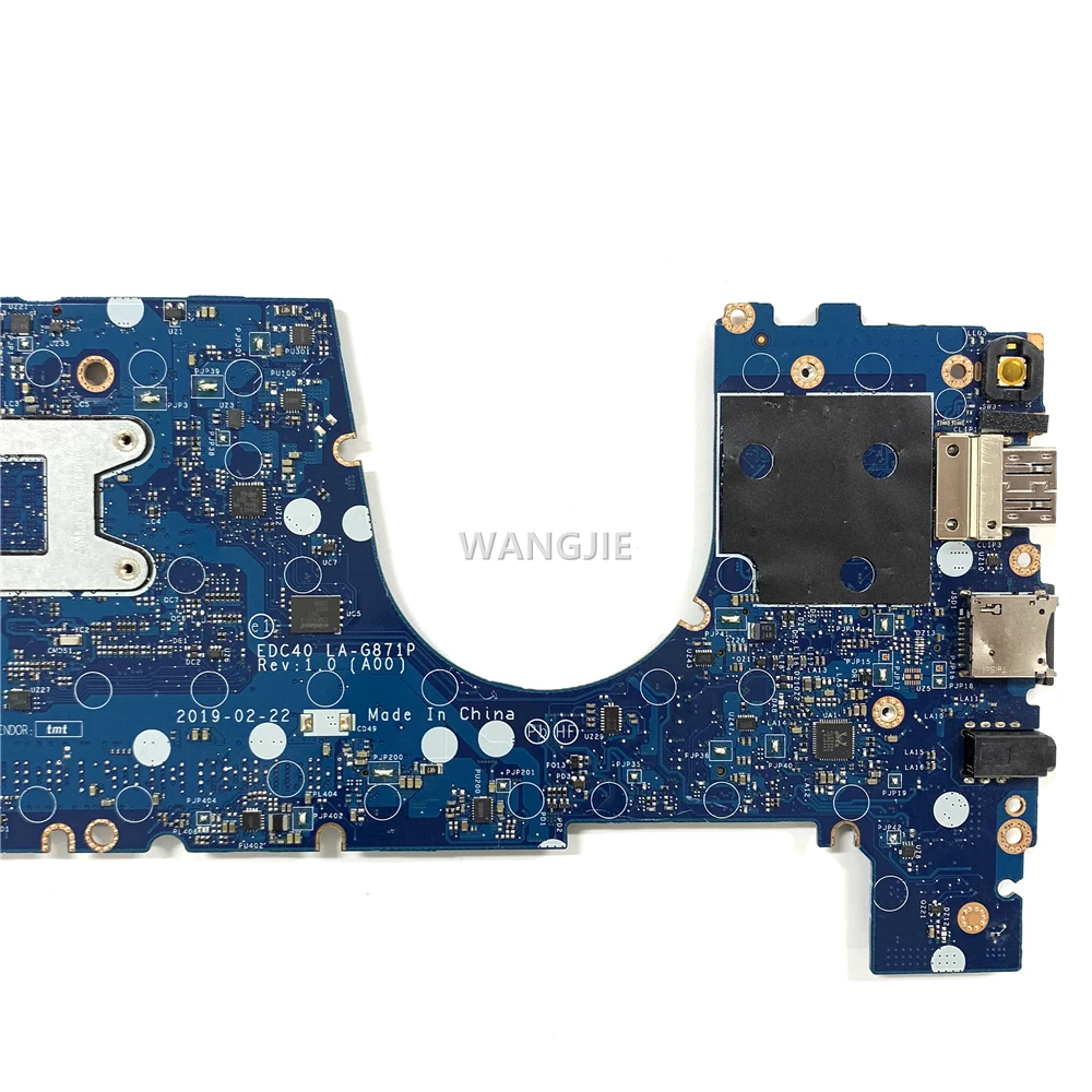 Imagem -06 - Cn0wrhwp 0wrhwp Wrhwp para Dell Xps Latitude 7400 Placa-mãe Portátil Edc40 La-g871p com Srffx I58265u Cpu 100 Funcionando