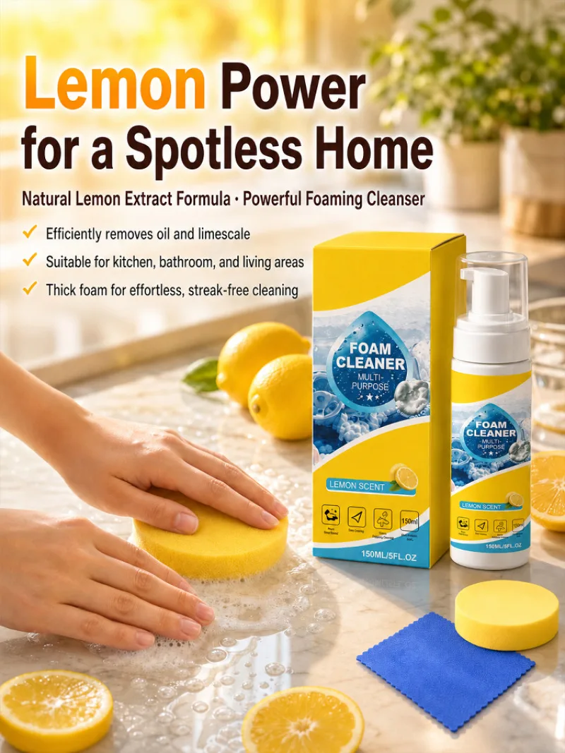 Multifunctional Foam Cleaner Kit Car Interior Deep Clean Stain Remover Leather Seat Refurbish Maintenance Daily Care Car Use