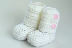 Special clearance- 100% cotton Baby handmade shoes Crochet infant sandals Baby/First Walking Shoes walking shoes boots - White