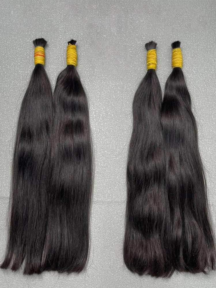 

Человеческие волосы оптом для плетения, прямые бразильские девственные волосы без утка для косичек, 100% натуральные черные наращивания, оригинал cabelo humano