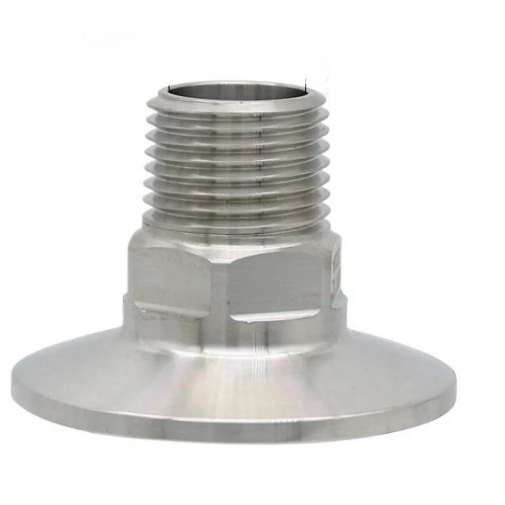 

Шестигранный край 1/4 3/8 1/2 дюйма 3/4 дюйма 1 дюйм 1-1/2 дюйма 2 дюйма NPT наружная резьба X 0,5 дюйма1,5 дюйма 2 дюйма Tri Clamp SUS 304 Фитинг для санитарных труб из нержавеющей стали 316L Brew