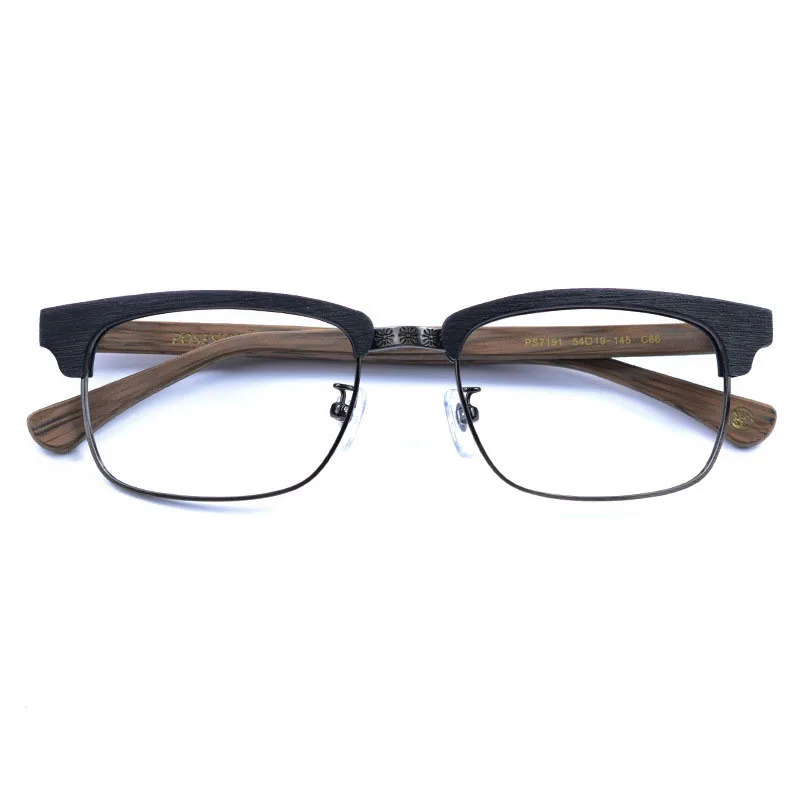 

2023 Japan Style Vintage Square Wood Texture Acetate Eyewear Classic Unique Reading Prescription Glasses For Men Optical Eyewear