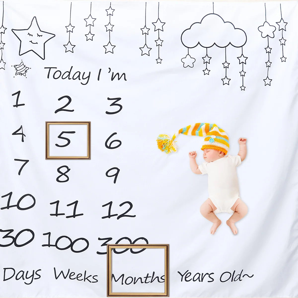 

Photography Backdrop For Newborn Baby Kids Birthday Photoshoot Background Fabric Seamless Lightweight Print