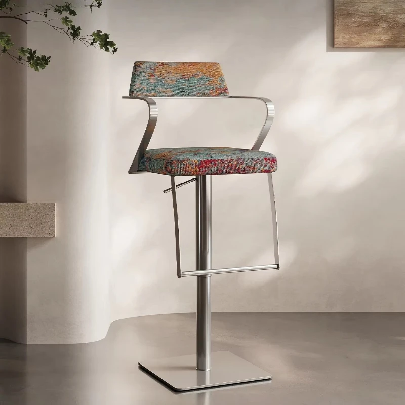 

Italian style light luxury bar chair, dining chair, living room high chair, designer brand dining table and chairs