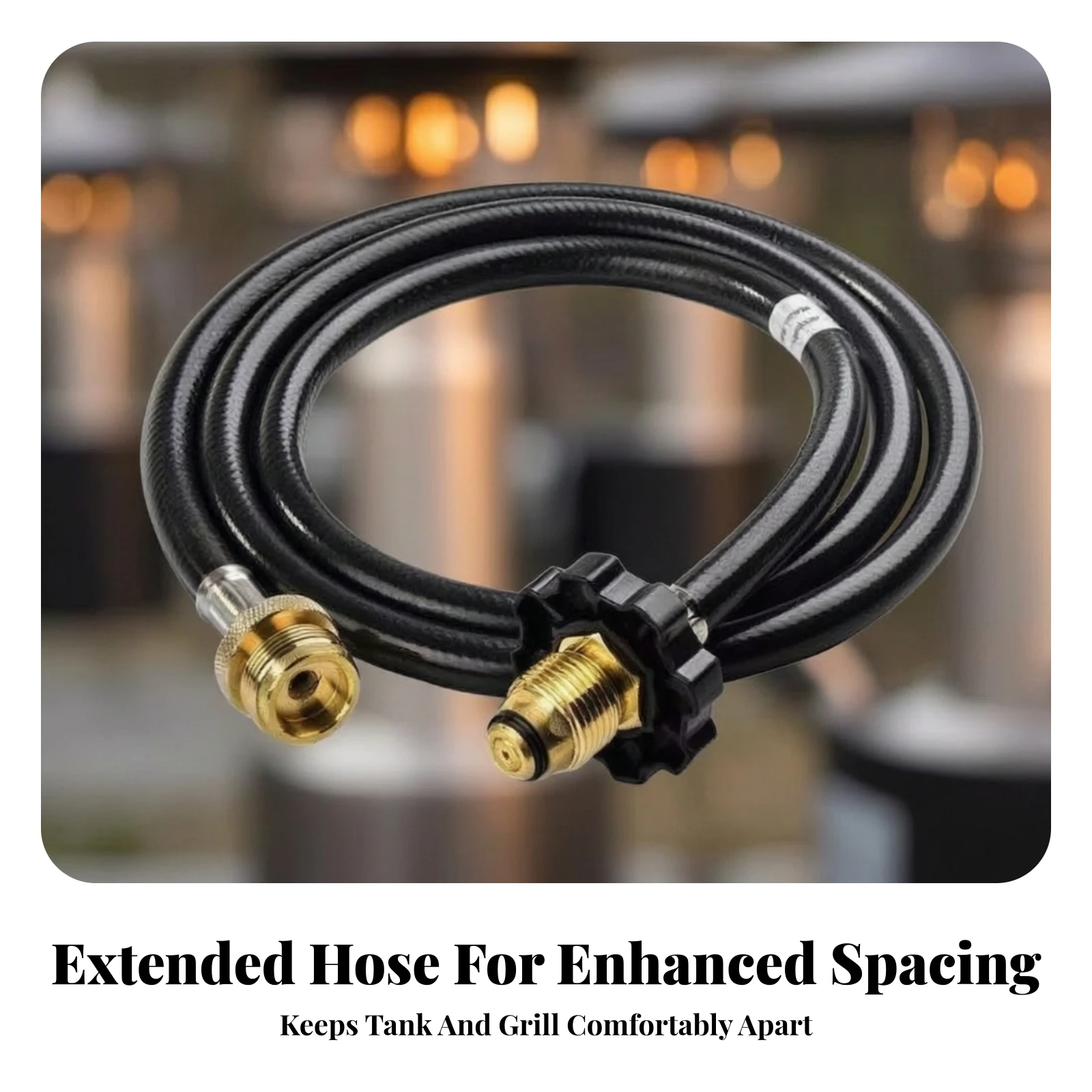 Propane Adapter Hose Hand-Tightening Propane Hose with Brass Fittings Connector Long Lasting Hassleleak-Proof for Grills