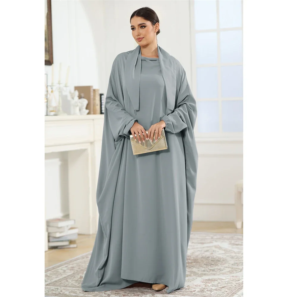 Butterfly Abaya High Quality Nida Eid Muslim Islamic Clothing Women Plus Size Ramadan Robe Long Prayer Garment Dress Oversized