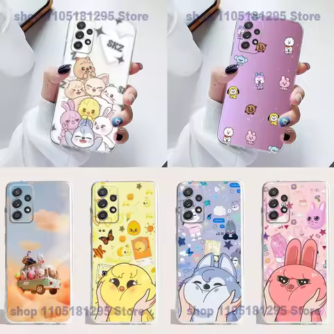S-Stray-K-Kids-s Skzoos Kpop Phone Case Silicone For Samsung S23,21,22,20 FE lite,S10,9,PIus,A70,Soft Transparent
