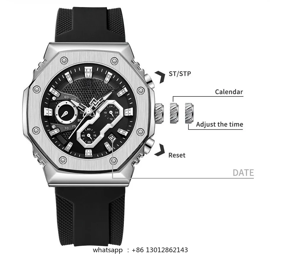 

NF8035 Мужские и женские модные спортивные часы для пар, силиконовые