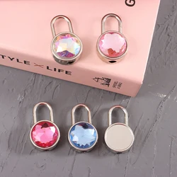 1Set Mini Round Shape Padlock Color Diamond Hardware Locks With Key Lock For Luggage Travel  Jewelry Box Diary Book Suitcase