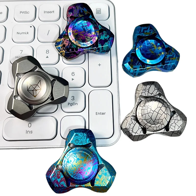 Spirit Fox Titanium Fidget Gyro Fidget Spinner Metal Hand Spinner R188 Bearing Turn for 5 Minutes Anxiety Stress Relief Toys