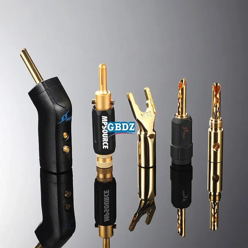 Shark-0.6 Brass Gilding Banana Plug Audio Amplifier Speaker Adapter  HIFI Fever Cinema Cable 4/5/6mm Connector