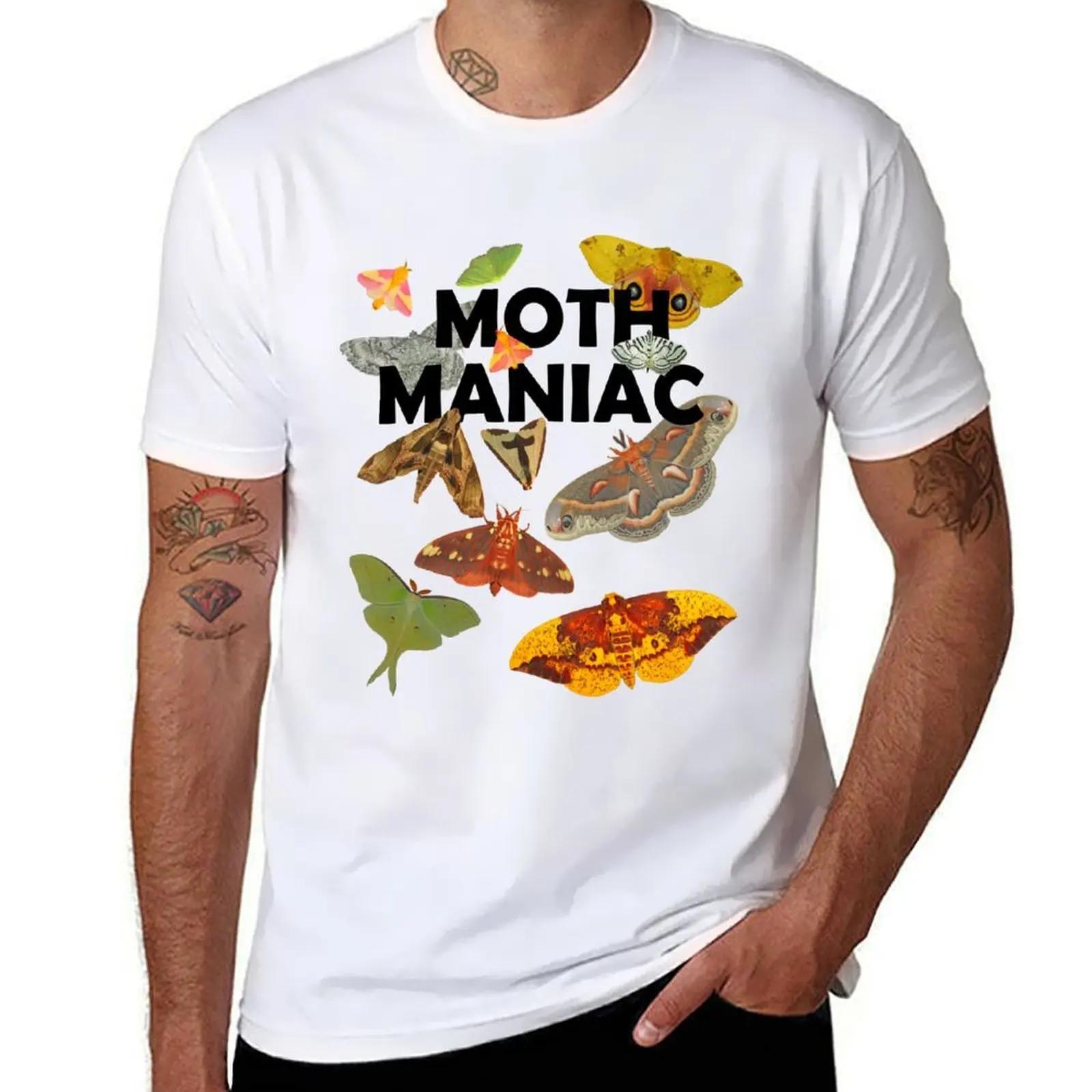 

Moth Maniac T-Shirt cotton t shirts man 100% t shirt men 100% cotton luxury brand T-Shirt