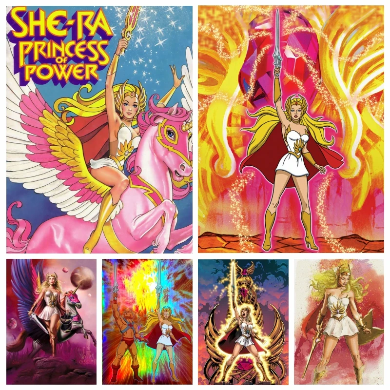 

She Ra Princess Of Power TV Show AB Diamond Painting Art Classic Cartoon Girl Full Drills Embroidery Corss Stitch Room Decor