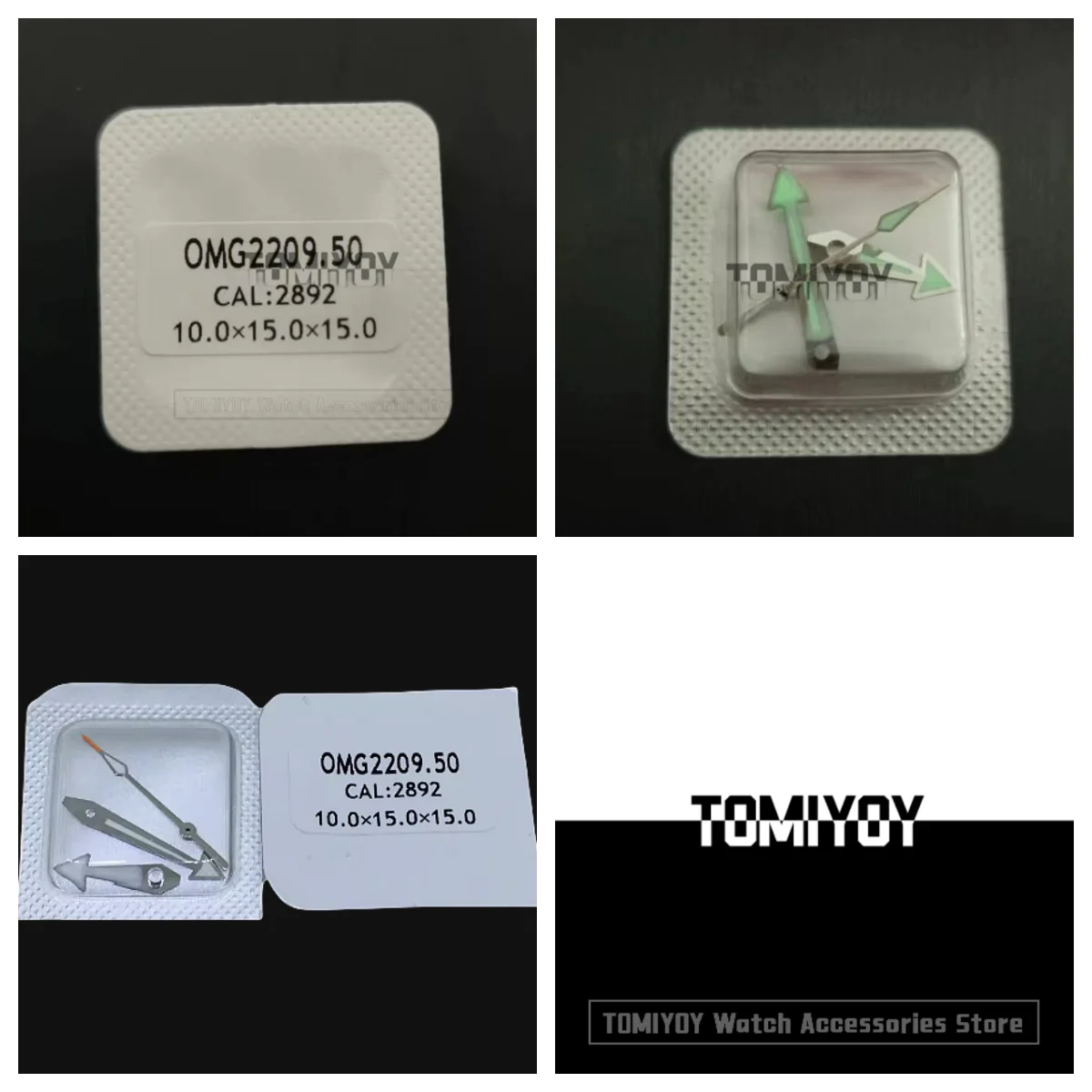 

Silver With Green Luminous Watch Hands Fit For Omega Haima Series 2892 Movement 2209.5 Series Hour Minute Second Needle