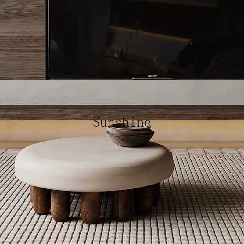 

Nordic silent wind size apartment modern simple round coffee table