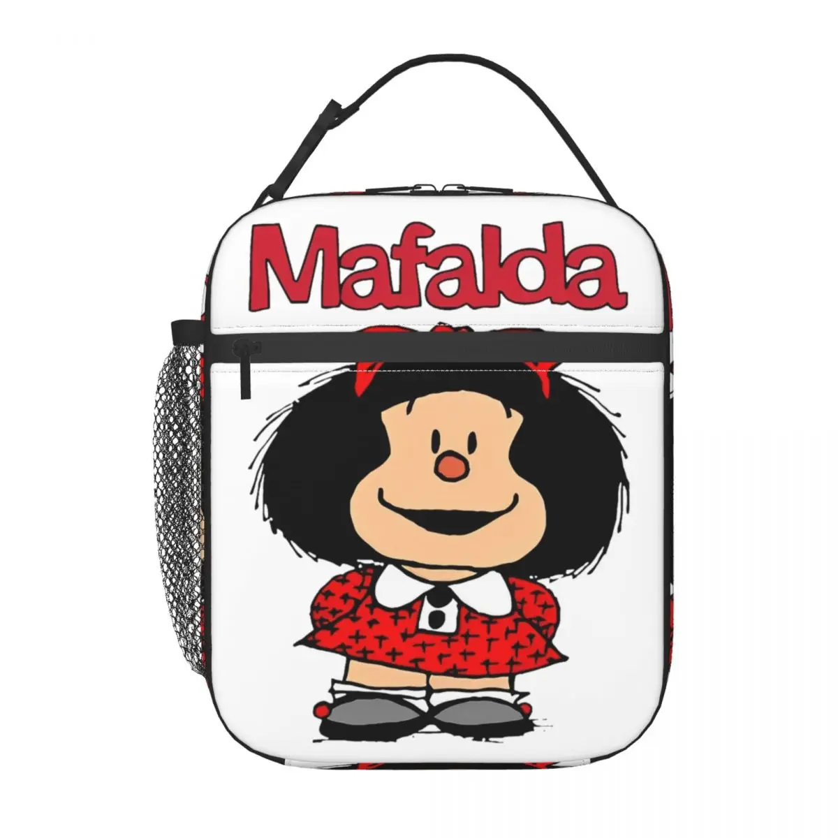 

Mafalda Comics Cartoon Insulated Lunch Bag For Picnic Manga Cute Storage Food Boxes Reusable Thermal Cooler Lunch Boxes