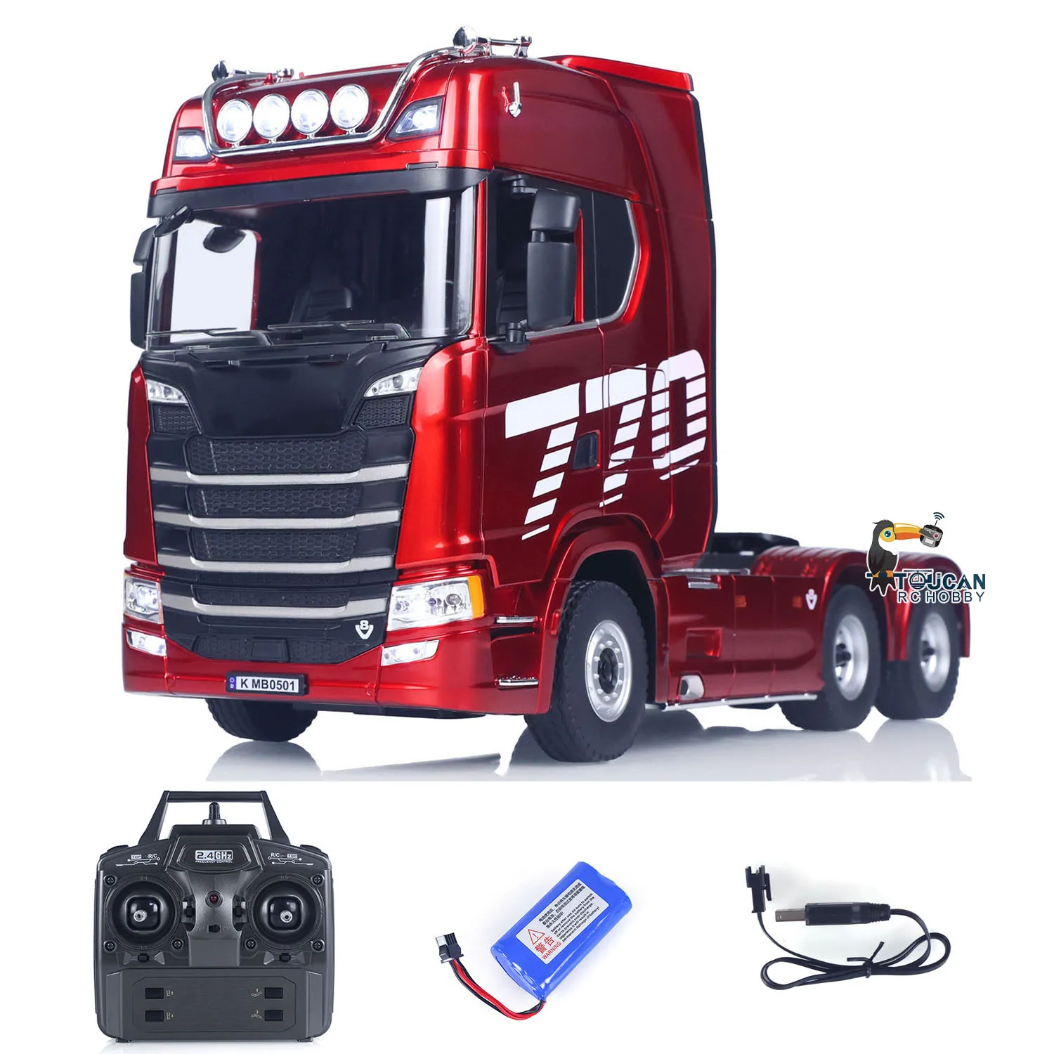 

NEW HUINA 1501 1/18 770S RC Tractor Truck Plastic Model RTR 7.4V Battery 19CH Light Sound RC Trucks Lorry Car for Boys Toys