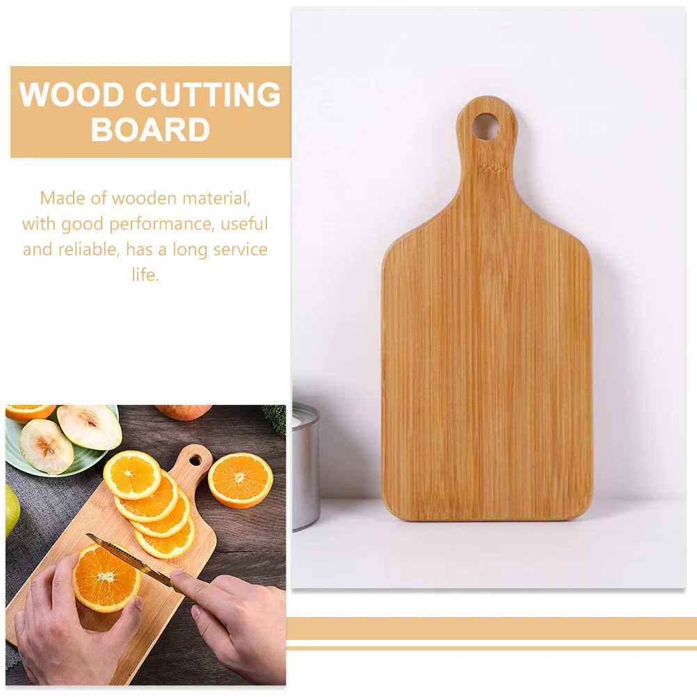 Wooden Cutting Board Kitchen Smooth Polished Edges Handle Hanging Storage Home Kitchen Cutting Boards Meal Prep Useful Reliable