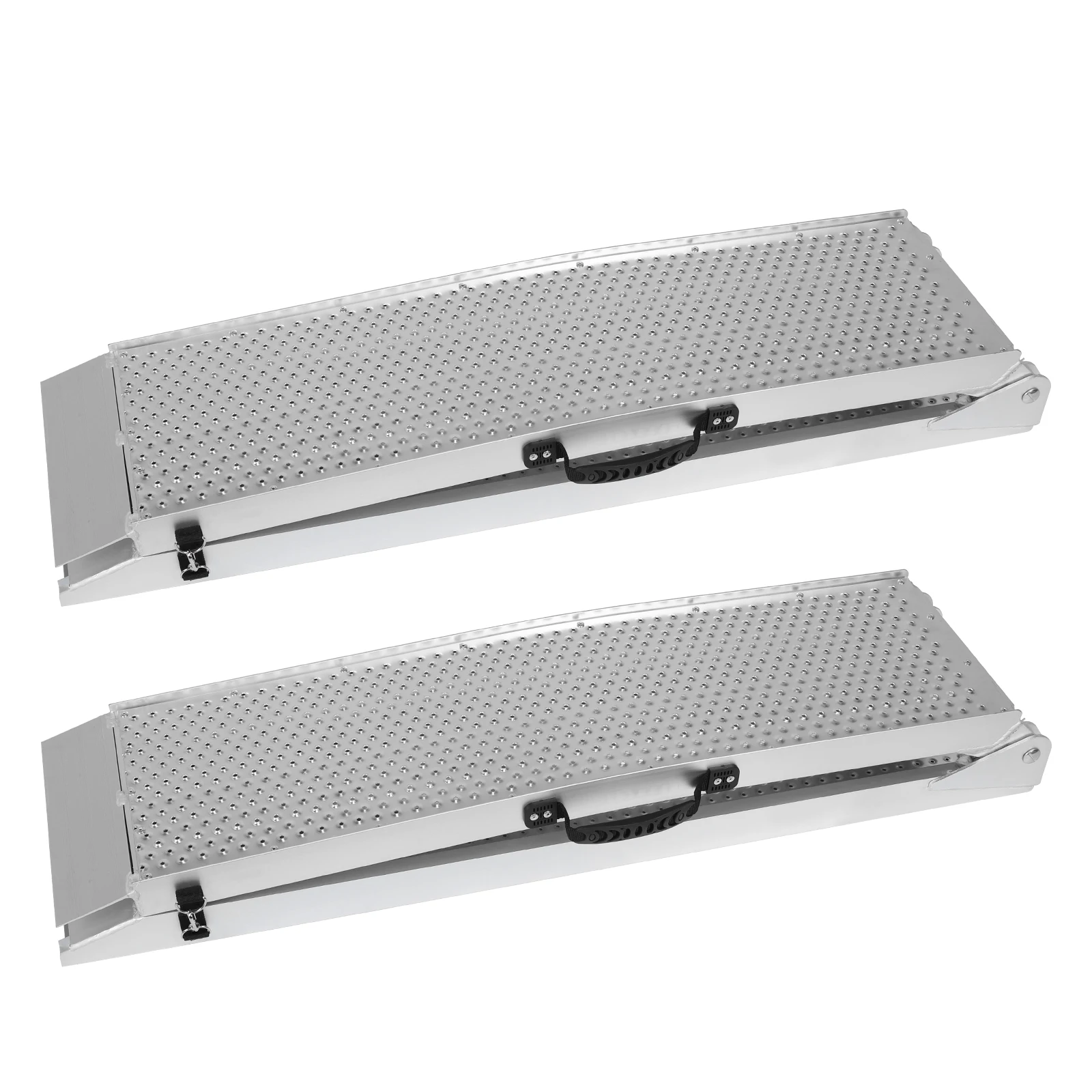 

2 шт. 85-дюймовые алюминиевые складные пандусы для погрузки с ручкой, складные пандусы для пикапов и мотоциклов