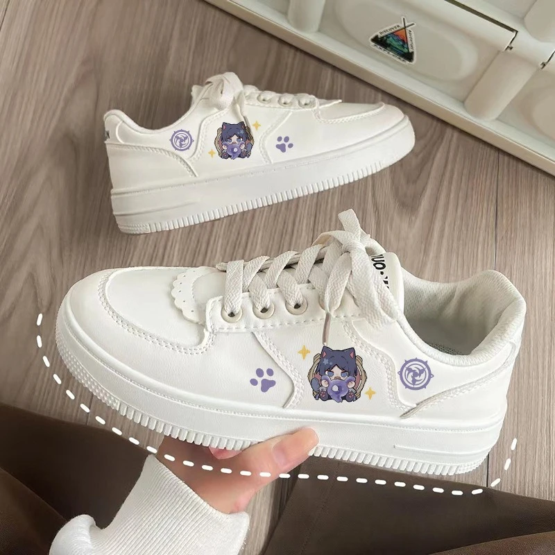 Hatsune Miku Genshin Impact Hand-painted Flat-soled Women's Shoes Student Summer Breathable Sweet Cool Comfortable Shoes Gift