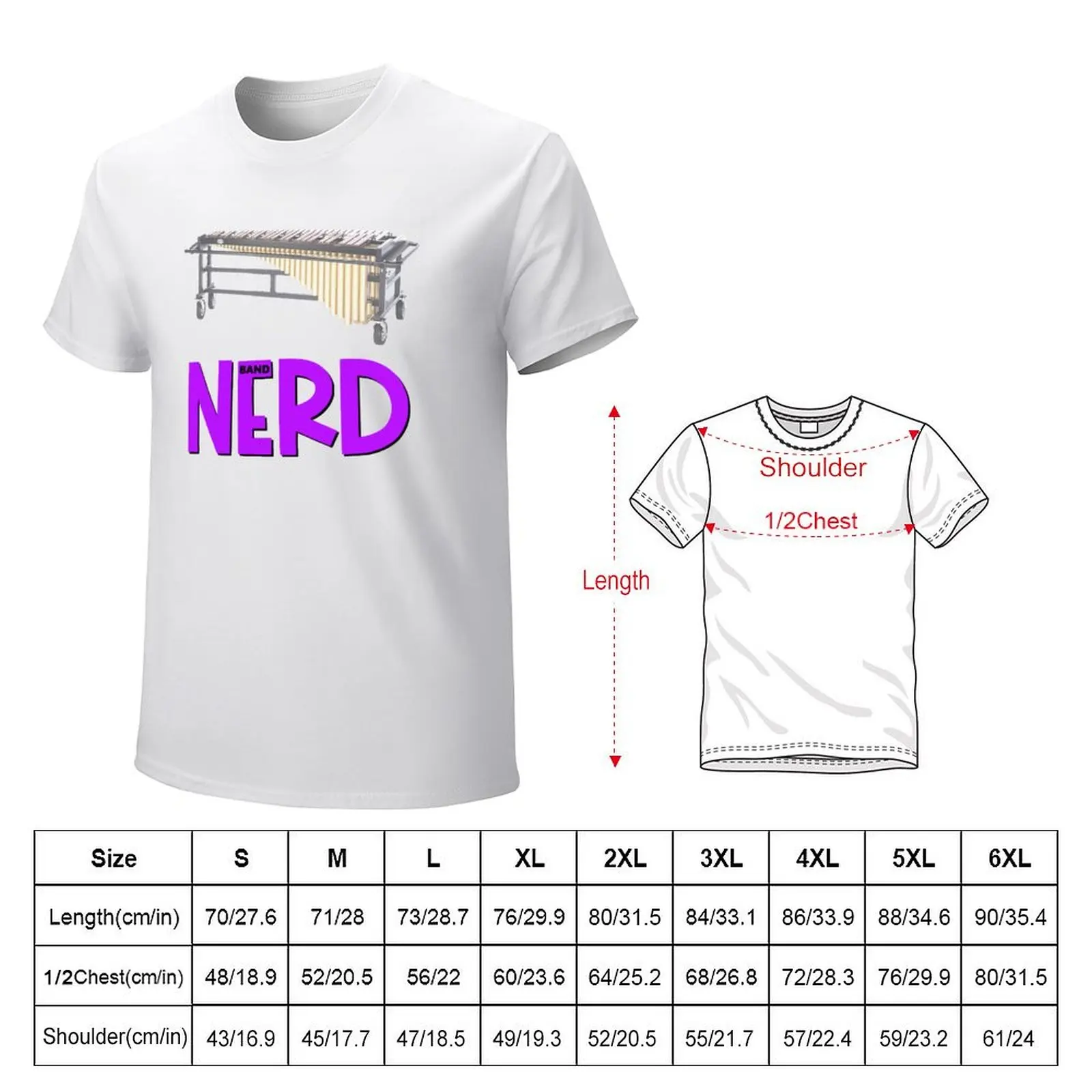 Band Nerd - Marimba T-shirt anime clothes cute clothes oversizeds Men's t shirts