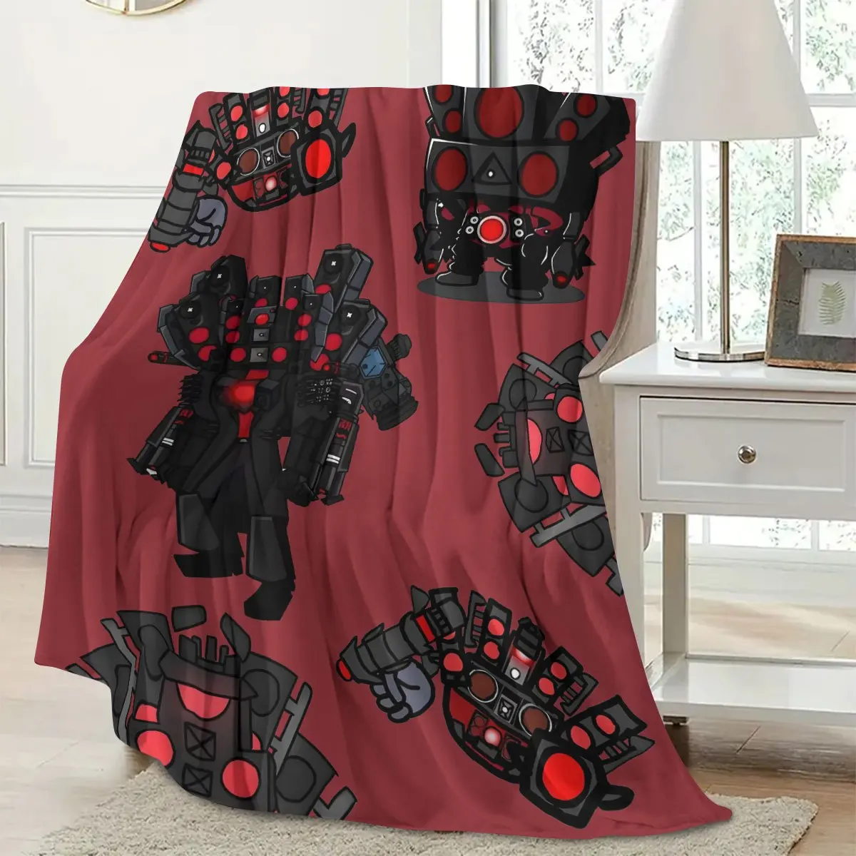 Cartoon Men's Printed Gift Flannel Blanket Carnival Gift Shawl Blanket Embrace Blanket Comfortable Soft Digital Printing