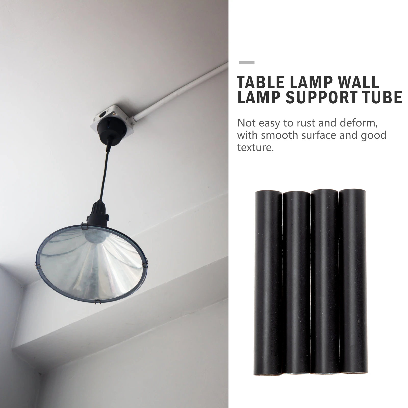 

4pcs Chandelier Extension Stem Wall Lamp Pole Rod Rustproof Support Tube Home Decor Easy Install Sturdy Structure