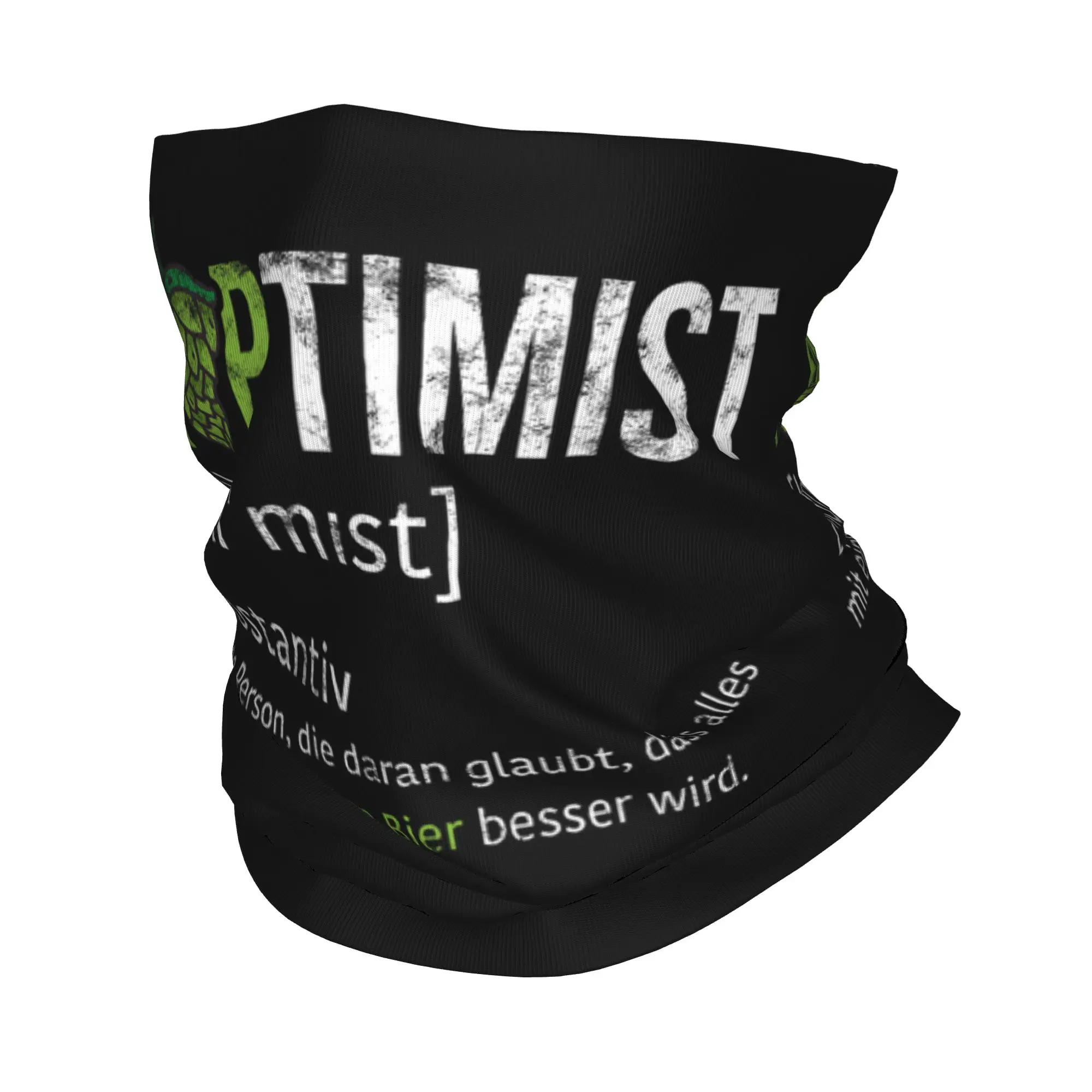 

Beer Lovers Funny Hoptimist Bandana Neck Gaiter Balaclavas Mask Scarf Printed Hops Party Headband Multifunctional Running Adult