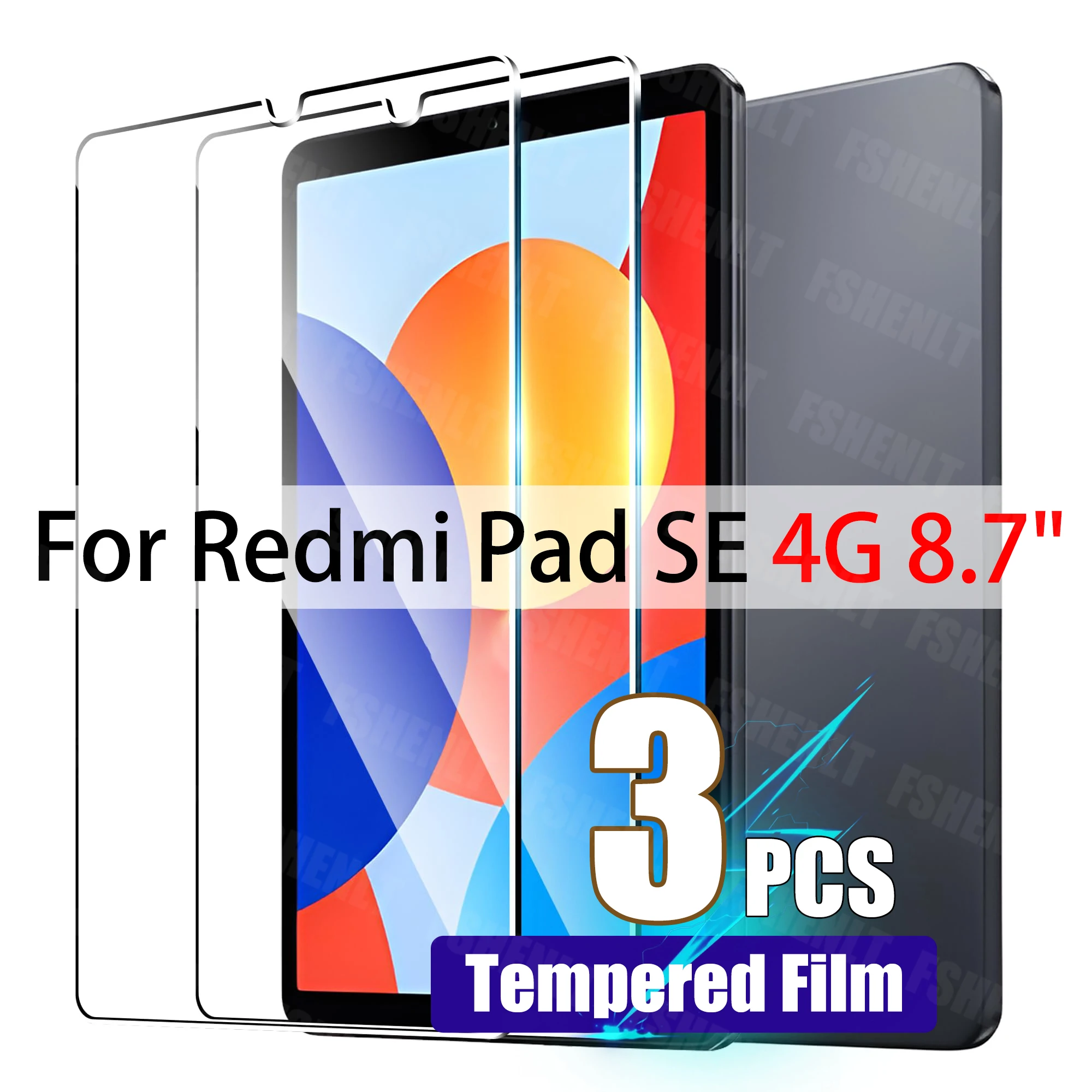 

Защитная пленка для экрана Redmi Pad SE 4G (8,7 дюйма) 2024 HD 9H, устойчивая к царапинам, без пузырьков, высококачественная пленка из закаленного стекла