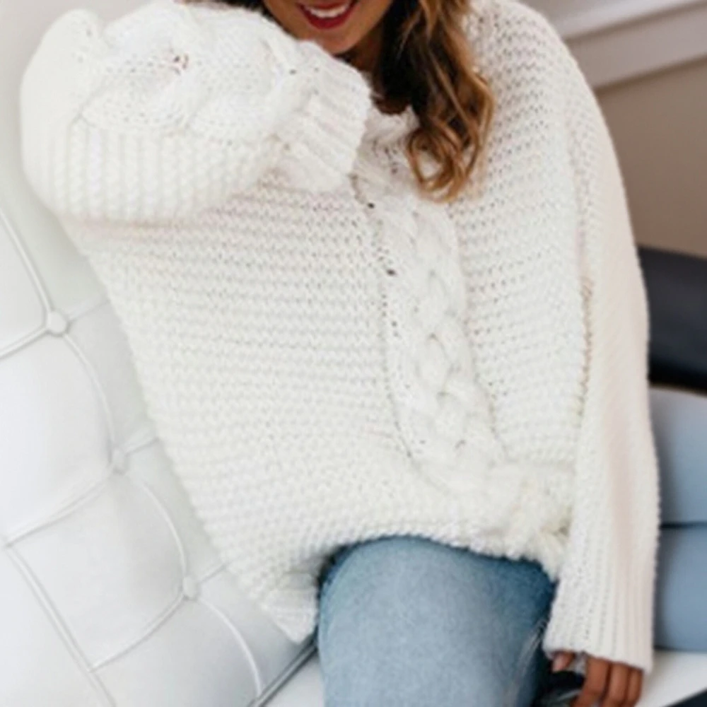 

Женский деловой свитер с длинными рукавами и круглым вырезом в деловом стиле, повседневная одежда с прямыми рукавами и прямыми рукавами