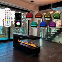 Atomized fireplace simulated fire home 3D decorative cabinet living room TV cabinet embedded electronic steam flame fireplace
