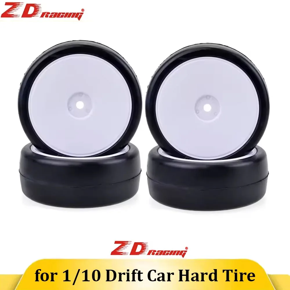 

ZD Racing 4pcs 1/10 Rubber Front and Rear Tires White Wheel with 12mm Rims for Redcat, HSP, Traxxas, ZD Racing 1/10 Drift Car