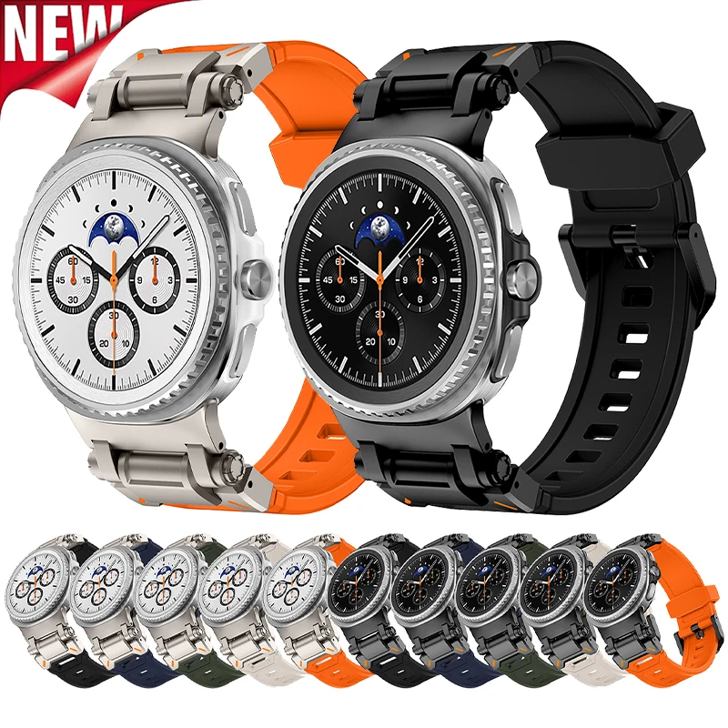 

Sport Silicone Strap for Samsung Galaxy Watch 8 40mm 44mm Metal Connector Band Bracelet for Galaxy Watch 8Classic 46mm Wristband