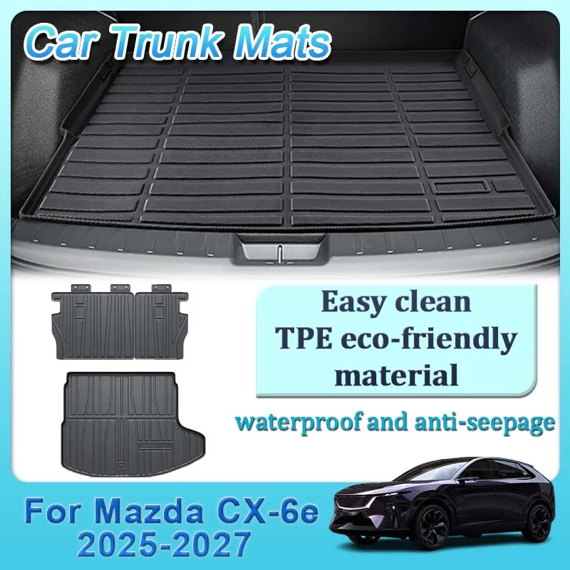 TPE Kofferraummatte für Mazda CX 6e Zubehör EZ 60 2025-2027 Heckkofferraummatte Schutzunterlage Wasserdichte Polster Innenraum Autozubehör