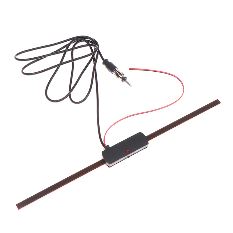 Car AM FM Radio Antenna Signal Amplifier Booster 12V Universal Windshield Car Electronic Radio Antenna Booster Car Accessories