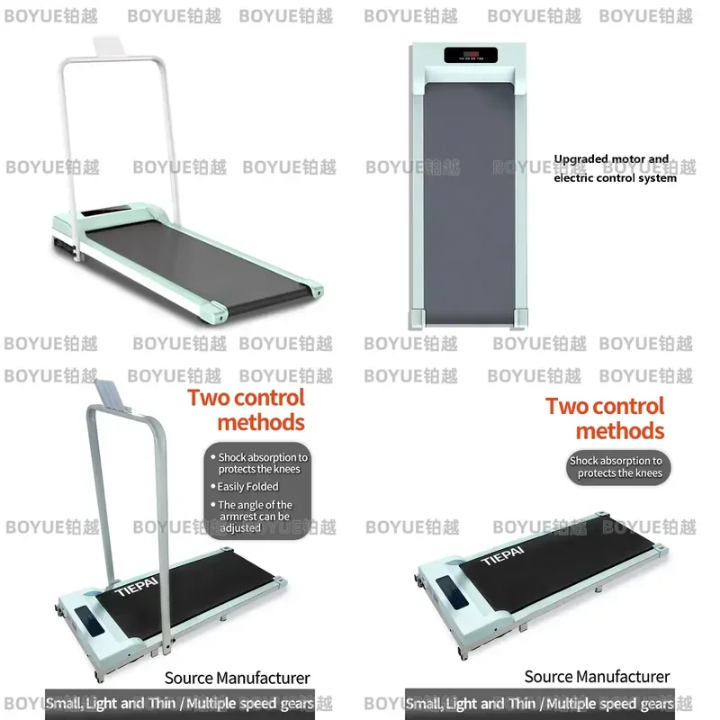 Compact Folding Walking Pad 2HP Electric Treadmill Bluetooth App Control Adjustable Speed Under Desk Home Fitness Equipment