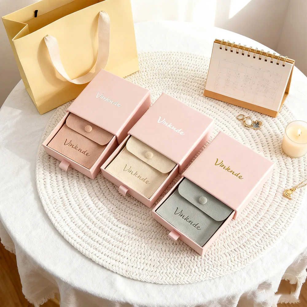 

Пользовательские 7x9x2,5 см раздвижная шкатулка для драгоценностей бумажные подарочные шкатулки для драгоценностей браслет ожерелье серьги упаковка ящик с сумкой-защелкой