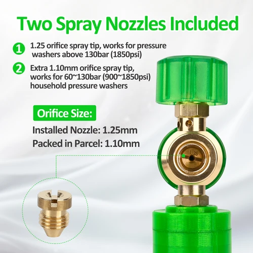 Imagen 2 del producto Cañón de espuma de succión magnética a presión Pro con conector rápido 1/4 360 ° Jabón de lavado de autos con lanza de espuma de nieve ajustable para espuma gruesa