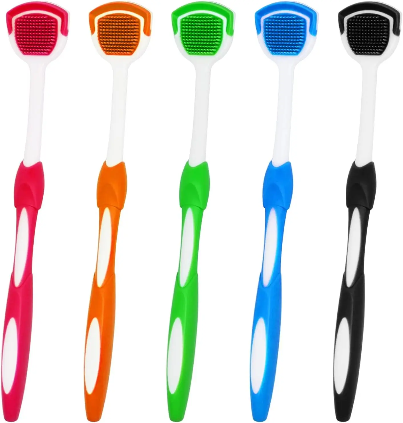 5PCS Tongue Scraper Cleaner Brush, BPA Free, Bad Breath Remover, Oral Care