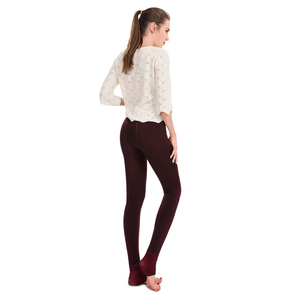 Damen-Perlen-Samt-Leggings mit Fleecefutter, dicke warme einteilige Thermohose für Herbst und Winter, dehnbare Damen-Unterhose. – Detail 28