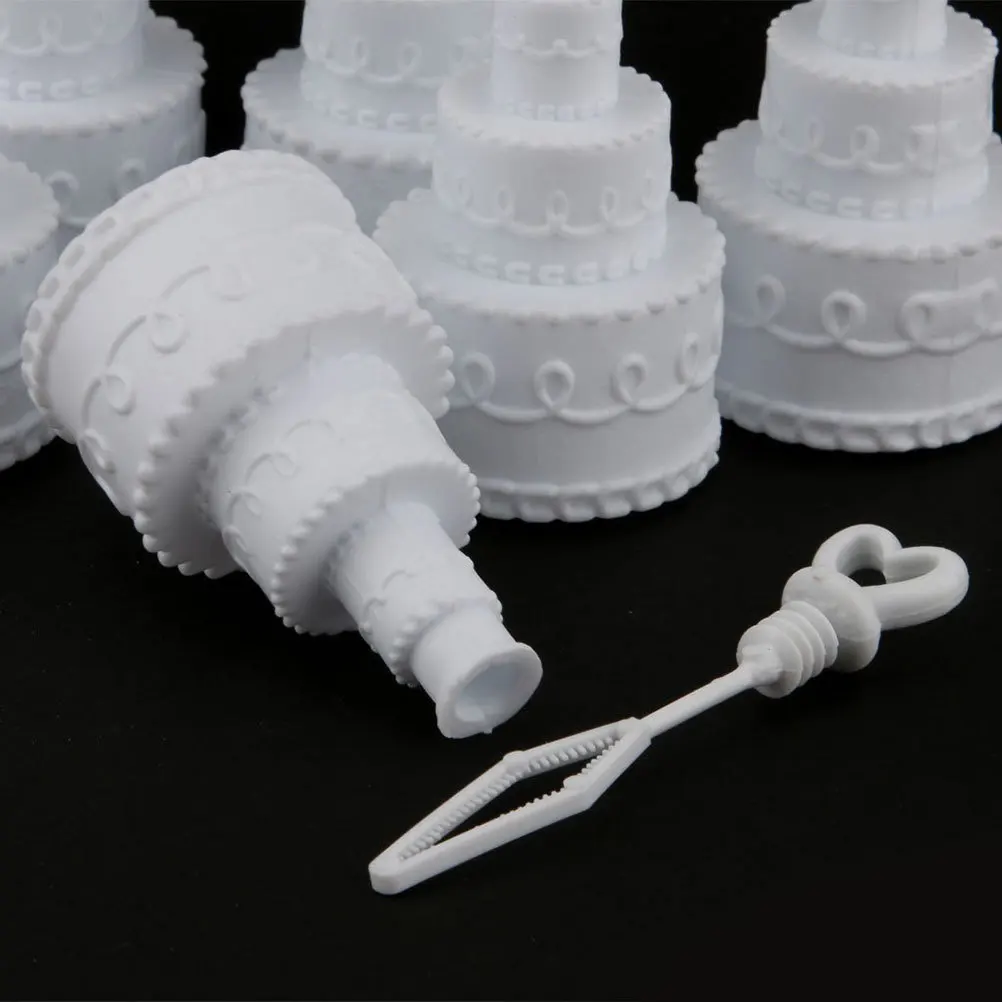 12Pcs Bubble Bottles 4 Layers Cake Shape Heart Top Wedding Party Outdoor Decoration Bubble Bottle