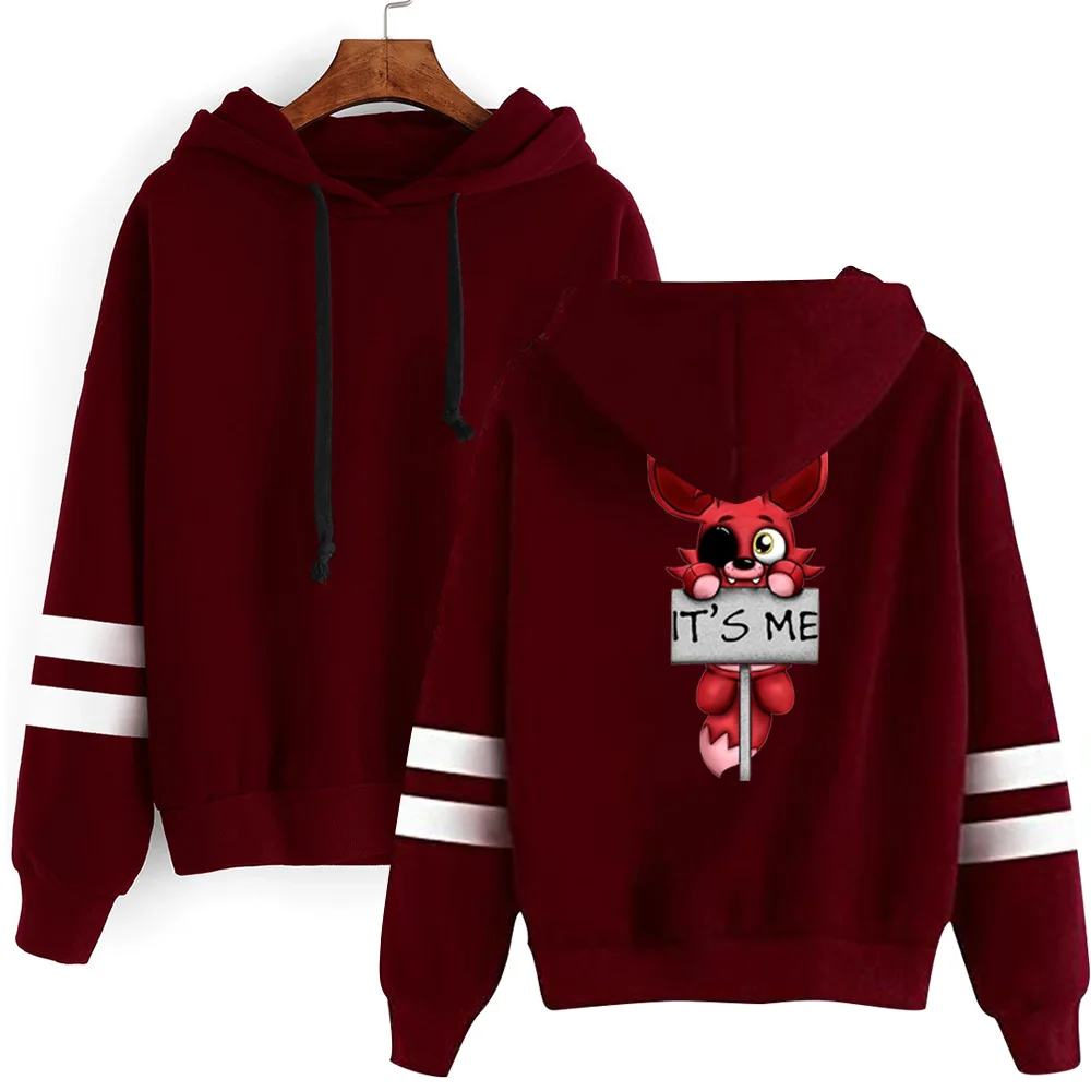 Homens e mulheres Kawaii Five Nights at FNAF Plush Hoodies, Moletom Outono, Streetwear Tops, Velo, It\'s Me Kawaii, Meninos, Meninas