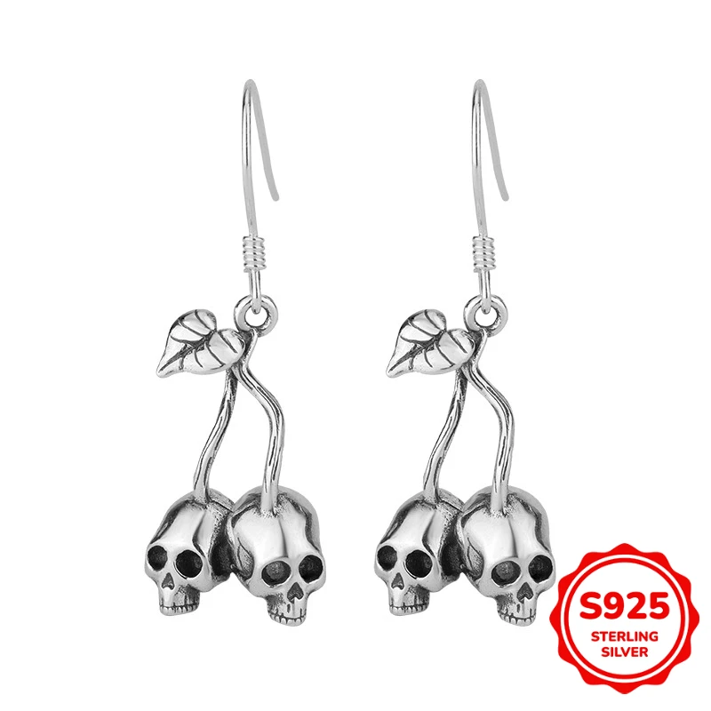 

Fashionable and Stylish and Cool Authentic S925 Silver Bone Domineering Earrings