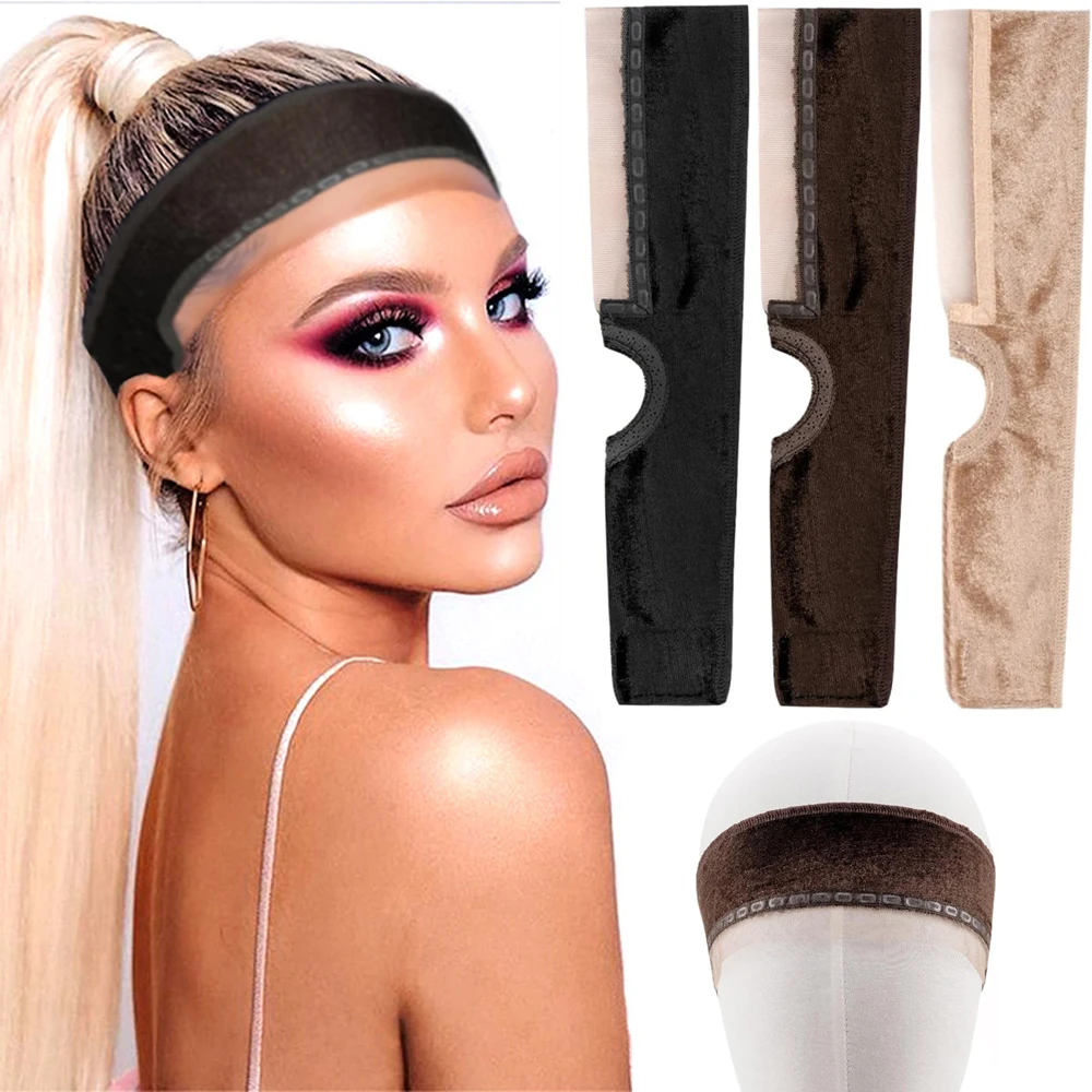 

Lace Wig Grip Band for Women, Wig Gripper with Ear-Cutouts Natural Lace Edge, 1pcs Non-Slip Adjustable Wig Headband