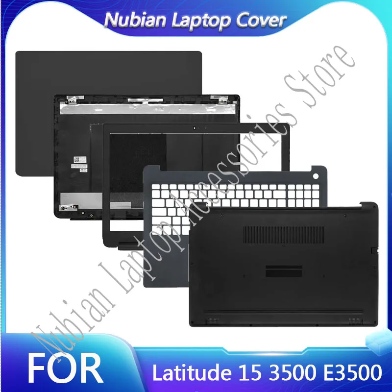 New For Latitude 15 3500 E3500 LCD Back Cover Front Bezel Palmrest Upper Top Case Lower Bottom Case Hinges Black 00C7J2